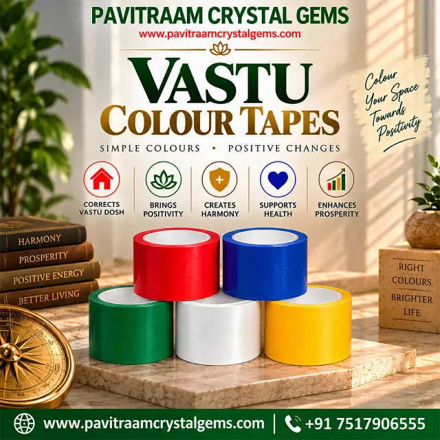 🎨 Vastu Color Tape – Easy Energy Correction Without Demolition | 3 Inch | 10 Feet