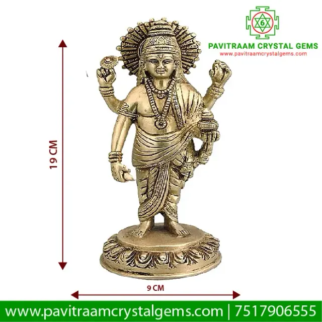 🩺 Lord Dhanvantri Idol – NNE Zone Health & Healing Enhancer